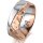 Ring 14 Karat Rot-/Weissgold 7.0 mm diamantmatt