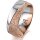 Ring 18 Karat Rot-/Weissgold 7.0 mm kristallmatt
