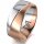 Ring 18 Karat Rot-/Weissgold 8.0 mm l&auml;ngsmatt