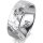 Ring 18 Karat Weissgold 7.0 mm diamantmatt 1 Brillant G vs 0,025ct