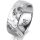 Ring 14 Karat Weissgold 7.0 mm diamantmatt 1 Brillant G vs 0,050ct