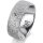 Ring 18 Karat Weissgold 7.0 mm kristallmatt 1 Brillant G vs 0,050ct