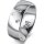 Ring 14 Karat Weissgold 7.0 mm poliert 3 Brillanten G vs Gesamt 0,070ct