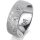 Ring 18 Karat Weissgold 7.0 mm kristallmatt 3 Brillanten G vs Gesamt 0,070ct