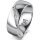 Ring 14 Karat Weissgold 7.0 mm poliert 6 Brillanten G vs Gesamt 0,080ct