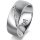 Ring 14 Karat Weissgold 7.0 mm l&auml;ngsmatt 6 Brillanten G vs Gesamt 0,080ct