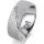 Ring 18 Karat Weissgold 7.0 mm kreismatt 6 Brillanten G vs Gesamt 0,080ct