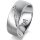 Ring 18 Karat Weissgold 7.0 mm sandmatt 6 Brillanten G vs Gesamt 0,080ct