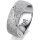 Ring 18 Karat Weissgold 7.0 mm kristallmatt 6 Brillanten G vs Gesamt 0,080ct