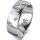 Ring 14 Karat Weissgold 7.0 mm poliert 5 Brillanten G vs Gesamt 0,095ct