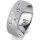 Ring 18 Karat Weissgold 7.0 mm kreismatt 5 Brillanten G vs Gesamt 0,095ct