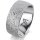 Ring 14 Karat Weissgold 8.0 mm kristallmatt 1 Brillant G vs 0,025ct