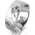 Ring 18 Karat Weissgold 8.0 mm diamantmatt 1 Brillant G vs 0,025ct