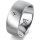 Ring 14 Karat Weissgold 8.0 mm sandmatt 1 Brillant G vs 0,050ct