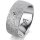 Ring 14 Karat Weissgold 8.0 mm kristallmatt 1 Brillant G vs 0,050ct