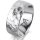 Ring 18 Karat Weissgold 8.0 mm diamantmatt 1 Brillant G vs 0,050ct