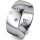 Ring 14 Karat Weissgold 8.0 mm poliert 3 Brillanten G vs Gesamt 0,080ct