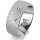 Ring 18 Karat Weissgold 8.0 mm kreismatt 3 Brillanten G vs Gesamt 0,080ct