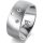 Ring 18 Karat Weissgold 8.0 mm sandmatt 3 Brillanten G vs Gesamt 0,080ct