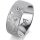 Ring 18 Karat Weissgold 8.0 mm kristallmatt 3 Brillanten G vs Gesamt 0,080ct