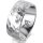 Ring 18 Karat Weissgold 8.0 mm diamantmatt 3 Brillanten G vs Gesamt 0,080ct