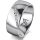 Ring 14 Karat Weissgold 8.0 mm poliert 7 Brillanten G vs Gesamt 0,095ct