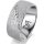 Ring 14 Karat Weissgold 8.0 mm kreismatt 7 Brillanten G vs Gesamt 0,095ct