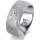 Ring 18 Karat Weissgold 8.0 mm kristallmatt 7 Brillanten G vs Gesamt 0,095ct
