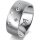 Ring 14 Karat Weissgold 8.0 mm l&auml;ngsmatt 5 Brillanten G vs Gesamt 0,115ct