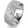 Ring 18 Karat Weissgold 8.0 mm kreismatt 5 Brillanten G vs Gesamt 0,115ct