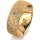 Ring 18 Karat Gelbgold 7.0 mm kristallmatt 1 Brillant G vs 0,050ct
