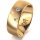 Ring 14 Karat Gelbgold 7.0 mm l&auml;ngsmatt 3 Brillanten G vs Gesamt 0,070ct