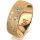 Ring 14 Karat Gelbgold 7.0 mm kristallmatt 3 Brillanten G vs Gesamt 0,070ct