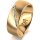 Ring 14 Karat Gelbgold 7.0 mm l&auml;ngsmatt 6 Brillanten G vs Gesamt 0,080ct