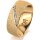 Ring 14 Karat Gelbgold 7.0 mm kreismatt 6 Brillanten G vs Gesamt 0,080ct