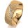 Ring 18 Karat Gelbgold 7.0 mm kristallmatt 6 Brillanten G vs Gesamt 0,080ct
