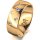 Ring 14 Karat Gelbgold 7.0 mm poliert 5 Brillanten G vs Gesamt 0,095ct