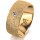 Ring 14 Karat Gelbgold 8.0 mm kristallmatt 1 Brillant G vs 0,050ct