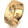 Ring 14 Karat Gelbgold 8.0 mm diamantmatt 1 Brillant G vs 0,050ct