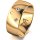 Ring 18 Karat Gelbgold 8.0 mm poliert 3 Brillanten G vs Gesamt 0,080ct