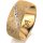 Ring 14 Karat Gelbgold 8.0 mm kristallmatt 7 Brillanten G vs Gesamt 0,095ct