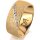 Ring 18 Karat Gelbgold 8.0 mm kreismatt 7 Brillanten G vs Gesamt 0,095ct