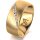 Ring 18 Karat Gelbgold 8.0 mm sandmatt 7 Brillanten G vs Gesamt 0,095ct