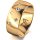 Ring 14 Karat Gelbgold 8.0 mm poliert 5 Brillanten G vs Gesamt 0,115ct