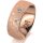 Ring 14 Karat Rotgold 7.0 mm kreismatt 3 Brillanten G vs Gesamt 0,070ct