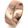 Ring 18 Karat Rotgold 7.0 mm sandmatt 3 Brillanten G vs Gesamt 0,070ct