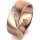 Ring 14 Karat Rotgold 7.0 mm l&auml;ngsmatt 6 Brillanten G vs Gesamt 0,080ct