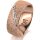 Ring 14 Karat Rotgold 7.0 mm kristallmatt 6 Brillanten G vs Gesamt 0,080ct