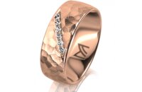 Ring 14 Karat Rotgold 7.0 mm diamantmatt 6 Brillanten G...