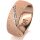 Ring 18 Karat Rotgold 7.0 mm kreismatt 6 Brillanten G vs Gesamt 0,080ct